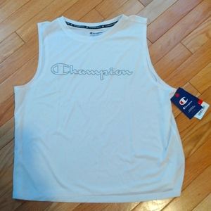 - Champion double dry scripted logo tank top